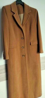 Dámsky dlhý kabát pieskovej farby, L/XL, 40/42 - 5