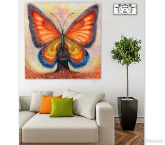 Obraz "Motýľ- transformácia a vývoj" ♥ ( 100x100 cm ) 3d m - 5