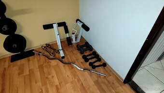 Predám set domácu posilňovňu , činky - 5
