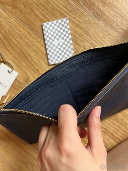 Furla clutch, listová kabelka tmavomodrá - 5