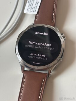 Huawei watch GT 5 46mm, kožený remienok - 5