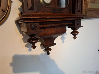 Predám funkčné starožitné polbicie nástenné hodiny Altdeutsc - 5