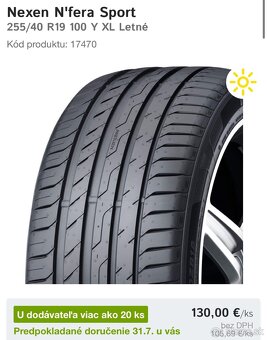 Nexen N’fera Sport 255/40/r19 letné 2ks - 5