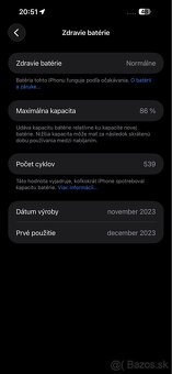 iPhone 15 PRO Max 256GB blue titanium TOP stav - 5