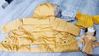 Bunda + čiapka  F&F veľ. 12-18mes. + hračka + šiltovka - 5