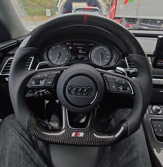 AUDI VOLANT KARBONOVY RS ZKOSENY s airbagom - 5