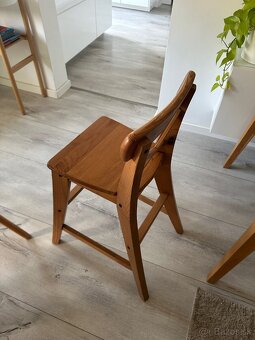 Vysoká detská drevená stolička Ikea Ingolf - 5