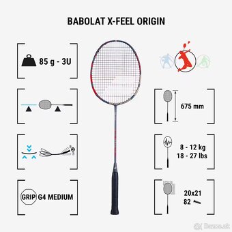 Bedmintonová raketa Babolat X-Feel Origin - 5