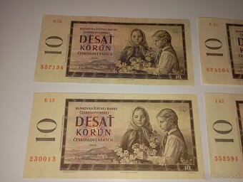 BANKOVKY 10 KČS, 1960, RŮZNÉ SÉRIE, PĚKNÉ STAVY - 5