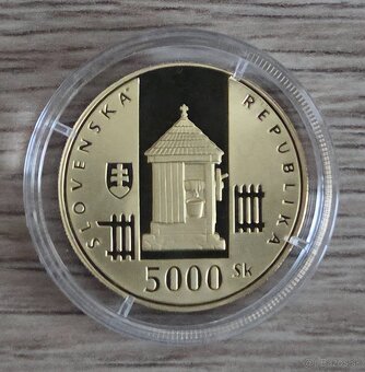 Zlatá zberateľská minca 5000 SK Vlkolinec 2002 - 5