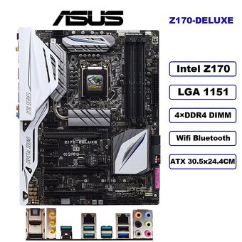 i7 6700, Asus Z170 Deluxe Gen3 ,16 GB DDR Crucial Balistix - 5
