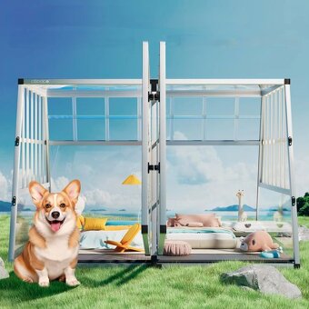 Alu hliníková prepravka pre psa XXL s odnímateľnou prepážkou - 5