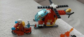 Lego city Hasičský záchranný vrtuľník + motorka - 5