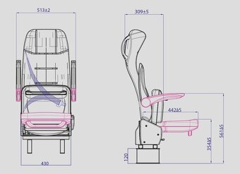 Sklopné sedadlo - sedadlo sprievodca - NOVÉ - 5
