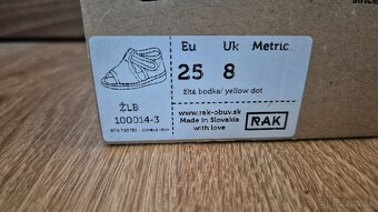 Detske papucky RAK zlte velkost 25 NOVE - 5