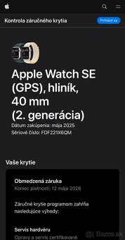 Apple Watch SE 2 (2024) 40mm Midnight - nové, záruka - 5