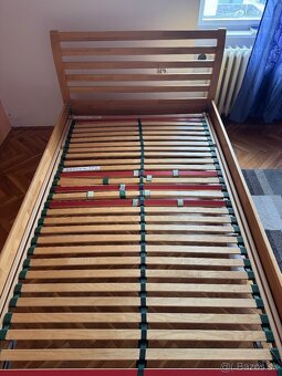 Posteľ drevená s roštom 195 cm x 89 cm x 127 cm - 5