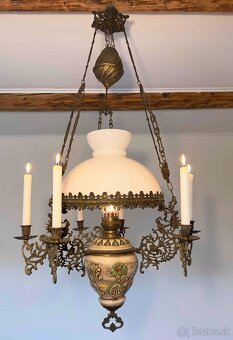 Stolova a petrolejka ako luster - 5