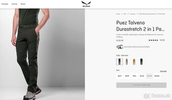 Letné turistické nohavice SALEWA Puez Talveno DST 2/1 pant - 5