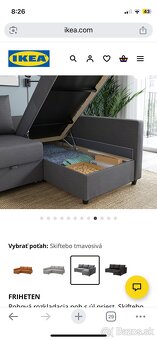 Rohová rozkladacia pohovka s úložným priestorom IKEA - 5