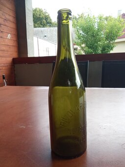 Starožitná pivová fľaša Brumov - 5