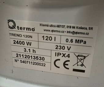 Bojler Qtermo 120litrový - 5