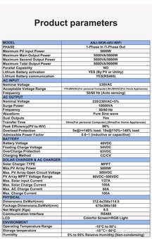Hybridný solárny menič 5KW 48V Wifi - 5