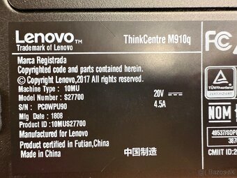 Predám miniPC Lenovo ThinkCentre M910q Tiny - 5