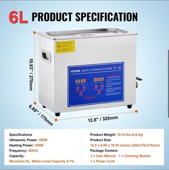 Digitálna Ultrazvuková čistička s ohrevom - 5
