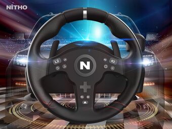 Pretekársky volant NITHO Drive Pro V200 pre PC, PS4, Xbox - 5