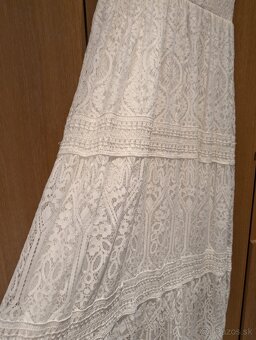 Boho biele maxi šaty - 5