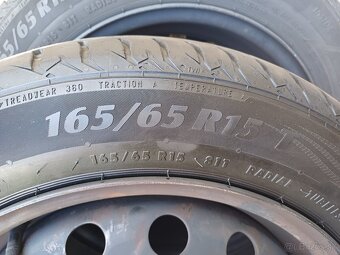 disky 4x100R15 ET50 + letné pneu 165/65R15 Dacia Renault - 5