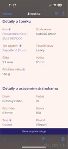 Kruhové náušnice zo striebra so zirkónmi - 5