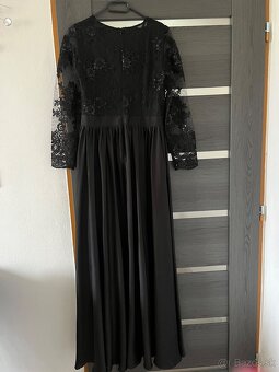 Čierne spoločenské šaty 40/L - 5