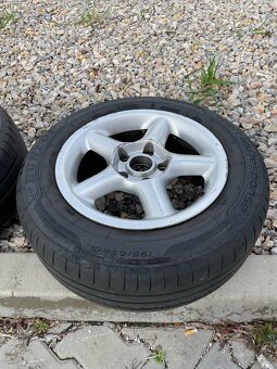 letné pneu 195/65 R15 + disky (hliníkové) Audi/ VW - 5