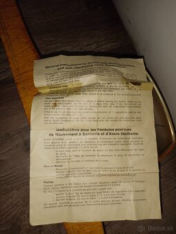 Hermle starožitný krbové hodiny stolní Německo - 5
