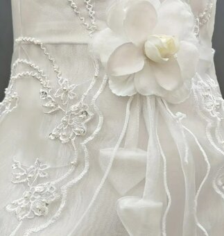 Šaty na prijímanie krst birmovku dievčenské + doplnky - 5