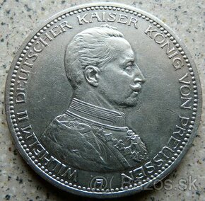Nemecká ríša - Prusko, Bavorsko, Wurtemberg - striebro 0.900 - 5