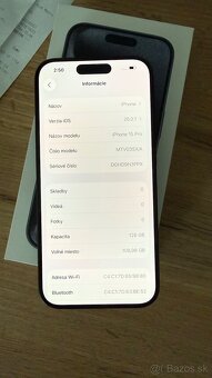 Predám iPhone 15 Pro – Blue Titanium, 128 GB - 5