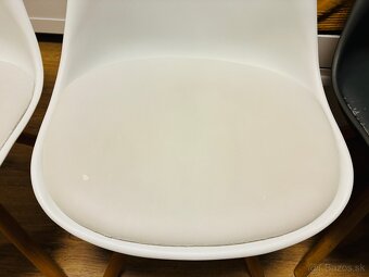 Jedálenské stoličky 4ks - biela, šedá - 5