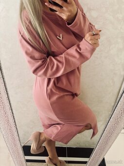 Damske talianske jemnučke maxišaty pinky - 5