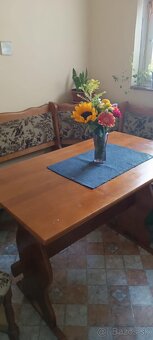 rohová lavica + stôl a stoličky - 5