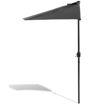 Záhradný polkruhový slnečník 270 x 135 cm - antracit - 5