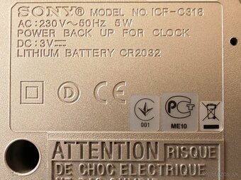 Rádiobudík Sony ICF-C318 - 5