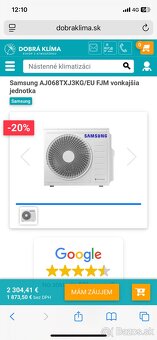 Klimatizácia Samsung 6,8kW_WindFree Comfort S2 3,5 + 5,0 kW - 5