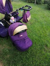 SET Kočík Baby lux de luxe purple 3v1+golfac - 5