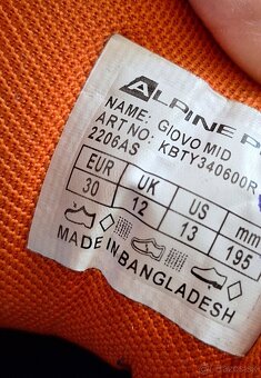 Prechodná obuv Alpine veľkosť 30 - 5