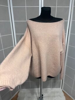 Dámsky ružový pulover - 5