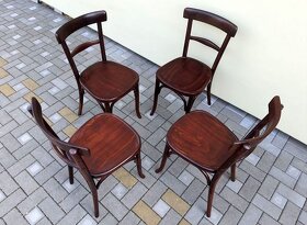 Celodřevěné židle THONET po renovaci 4ks - 5