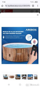 AREBOS nafukovacia vírivka, In & Outdoor, 7 osôb, ⌀ 180 cm,1 - 5